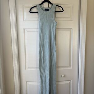 ASOS Design sleeveless ribbed maxi dress - Light Blue